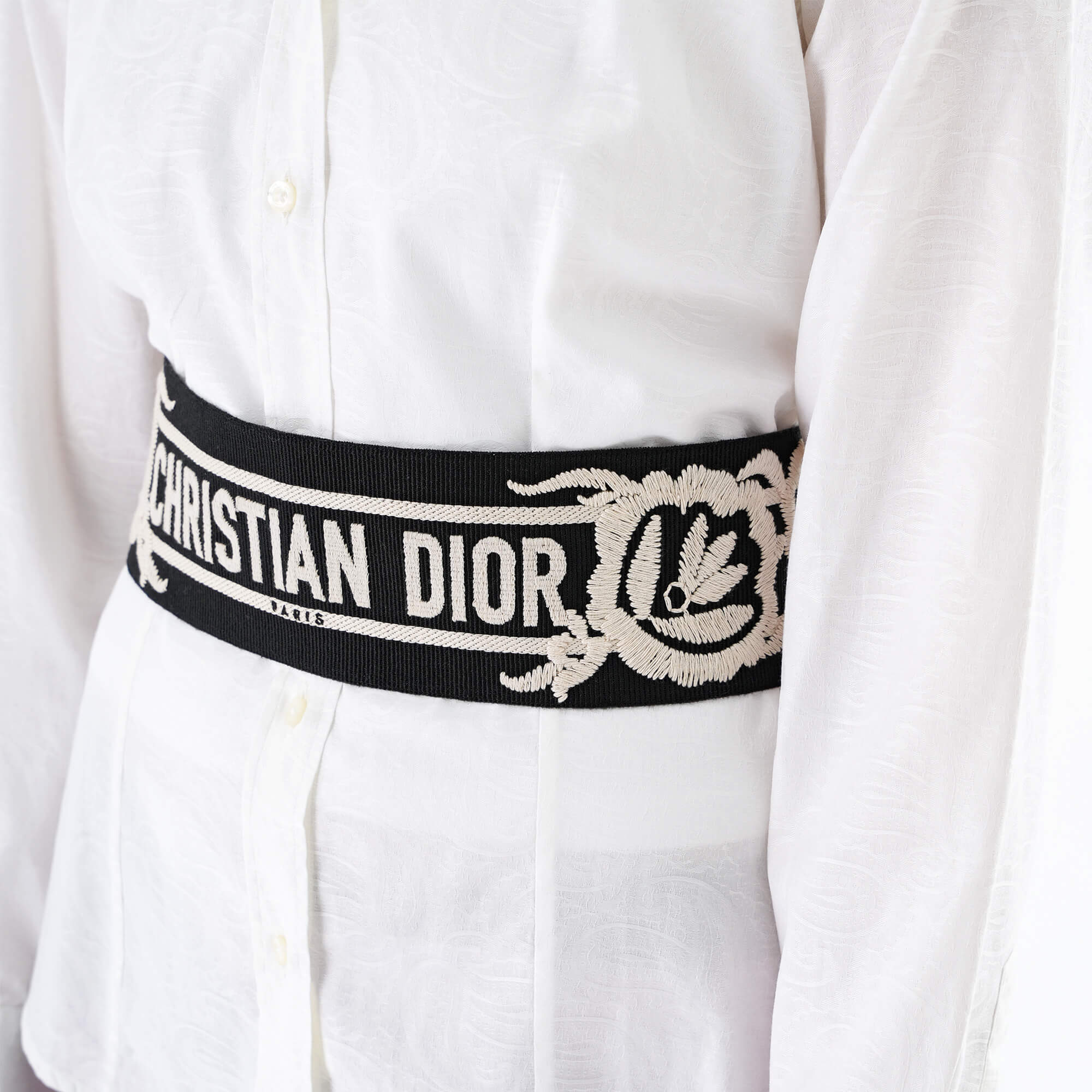 Christian Dior - Black&White Knitted Belt